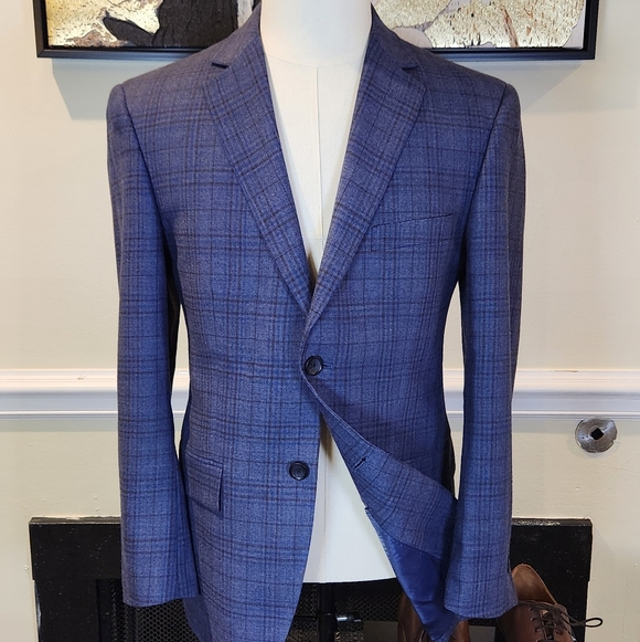 Pronto Uomo Other - PRONTO UOMO Blue Blazer Sport Coat Two Button Wool Suit Jacket 38S
